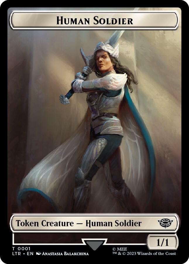 Human // Human Soldier (0001) Double-Sided Token (Back)