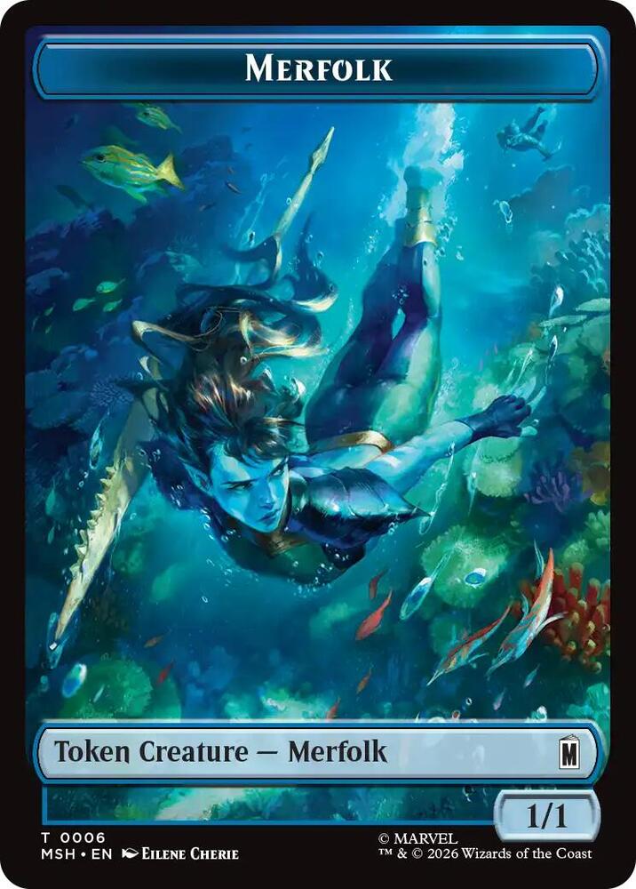 Council of Reeds (0008) // Merfolk (0006) Double-Sided Token (Back)