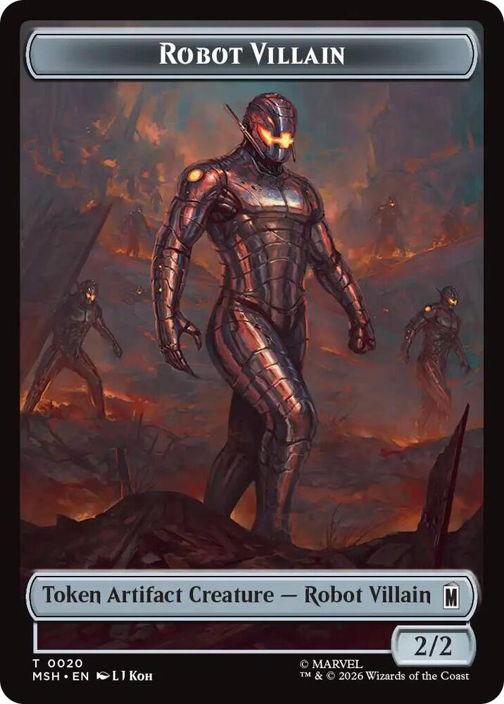 Soldier // Robot Villain Double-Sided Token (Back)